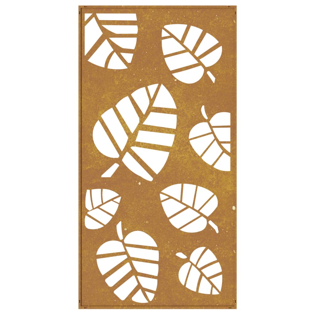 Sodo sienos dekoracija, 105x55cm, corten plienas, lapų dizaino
