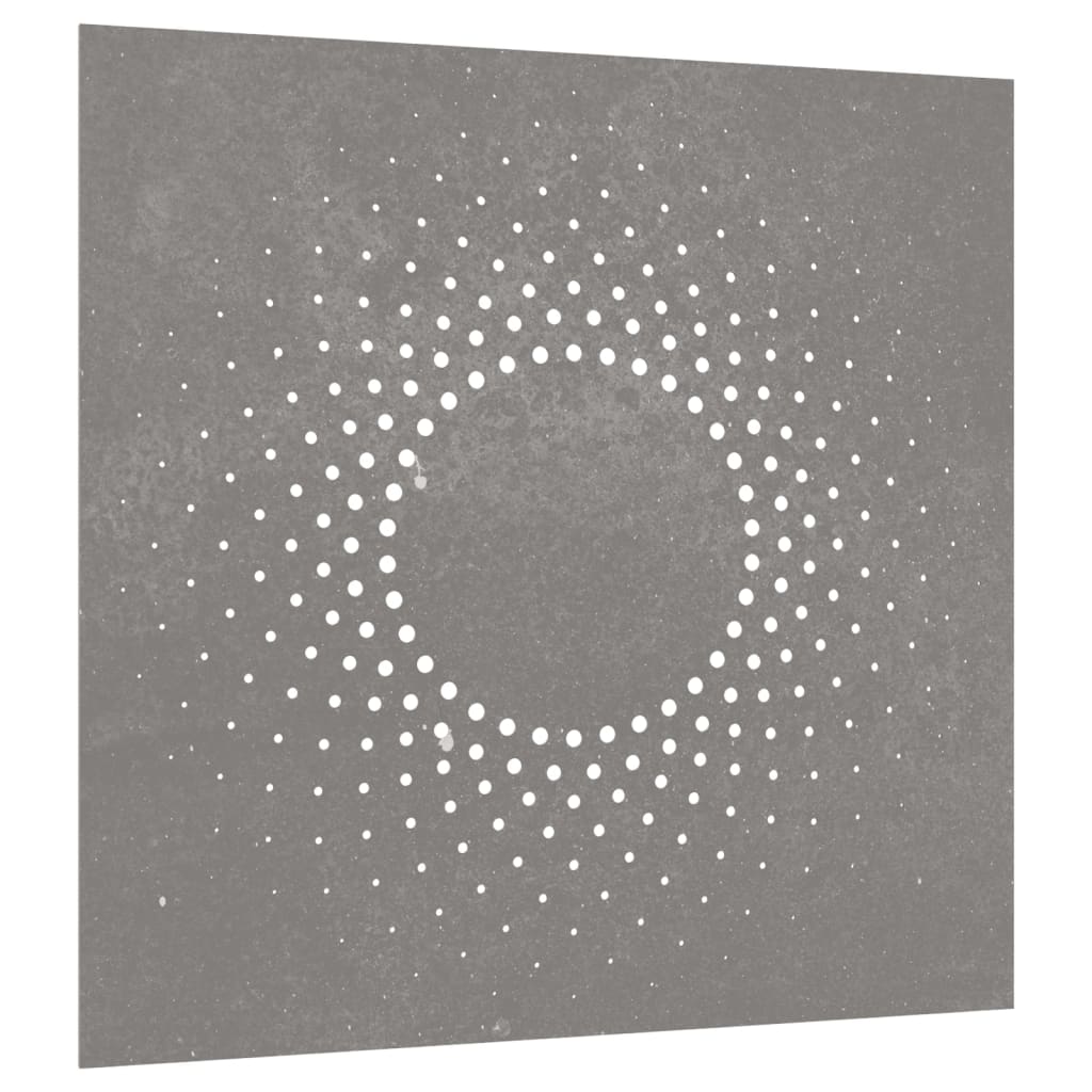 Sodo sienos dekoracija, 55x55cm, corten plienas, saulės dizaino