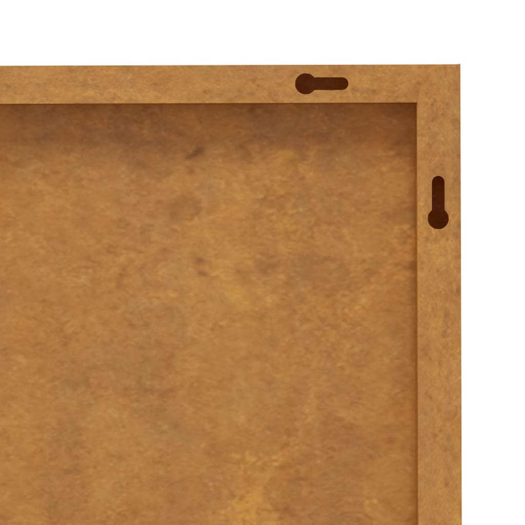 Sodo sienos dekoracija, 105x55cm, corten plienas