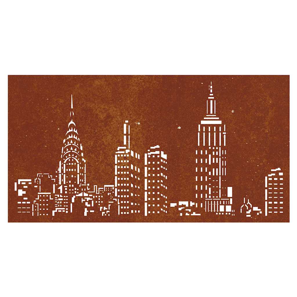 Sodo sienos dekoracija, 105x55cm, corten plienas, panorama