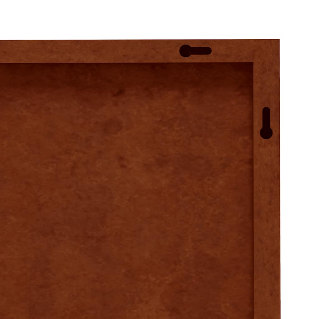 Dārza sienas dekors, 55x55cm, corten tērauds, zāles dizains