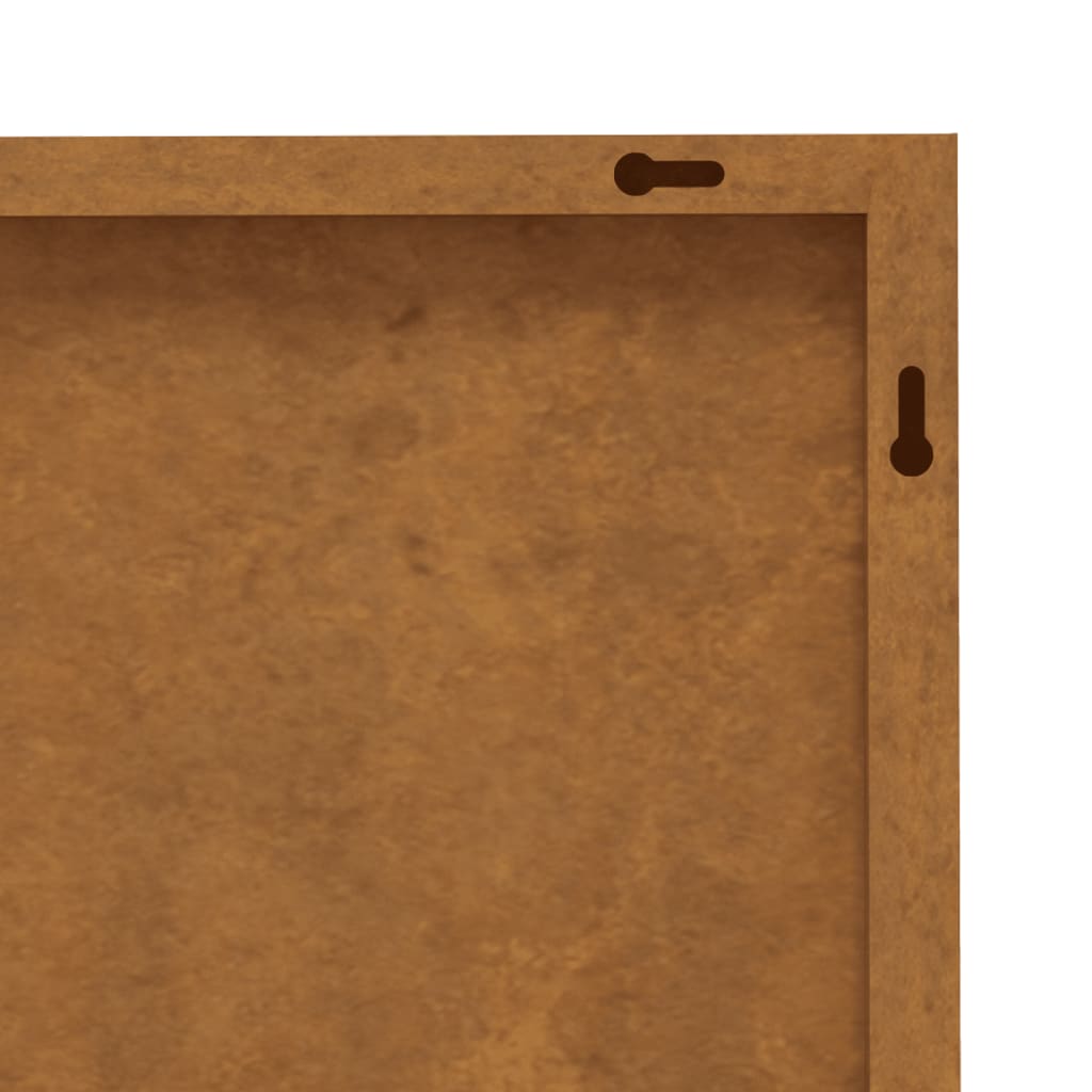 Sodo sienos dekoracija, 3 dalių, 105x55cm, corten plienas