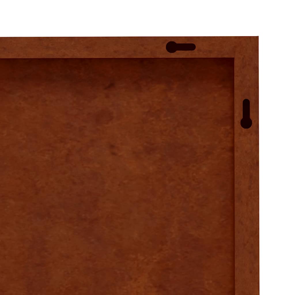 Sodo sienos dekoracija, 3 dalių, 105x55cm, corten plienas
