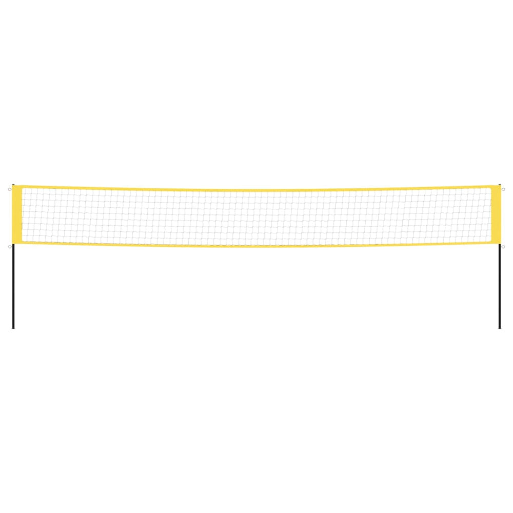 Badminton net, yellow and black, 600x155cm, PE fabric