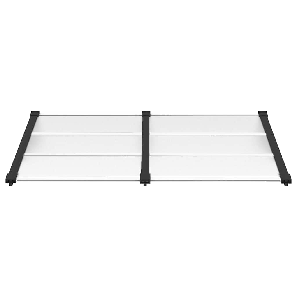 Door canopy, black and clear, 152.5x90cm, polycarbonate