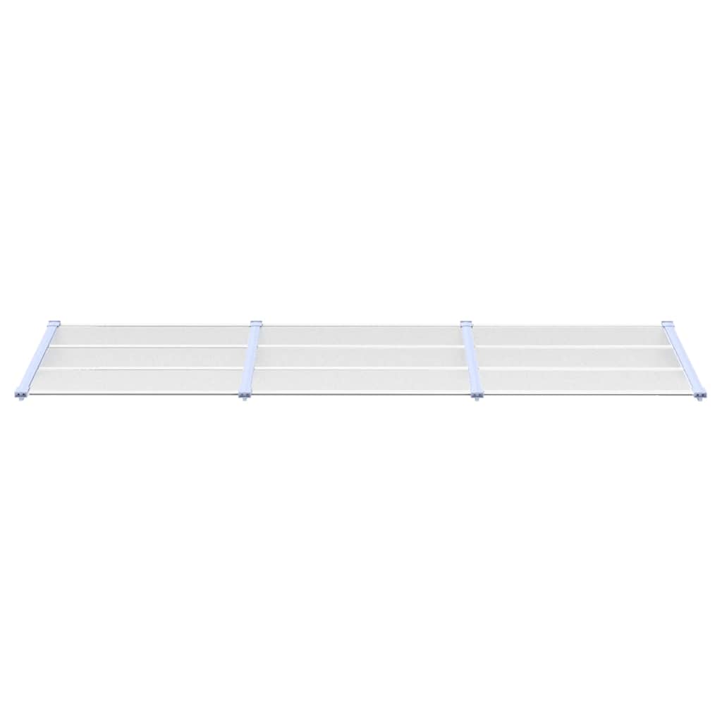 Door canopy, grey and clear, 297.5x90cm, polycarbonate