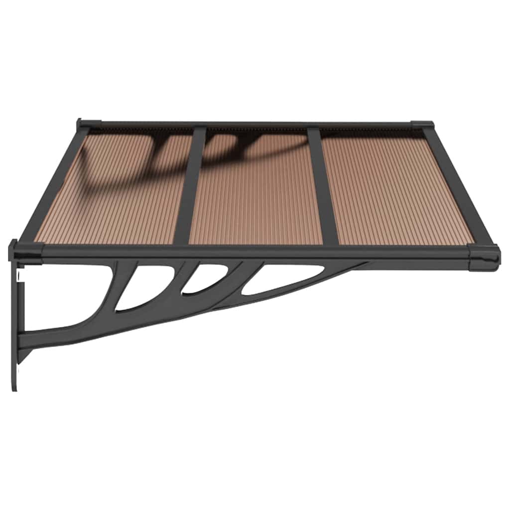 Canopy for a door, black, 122x90cm, polycarbonate