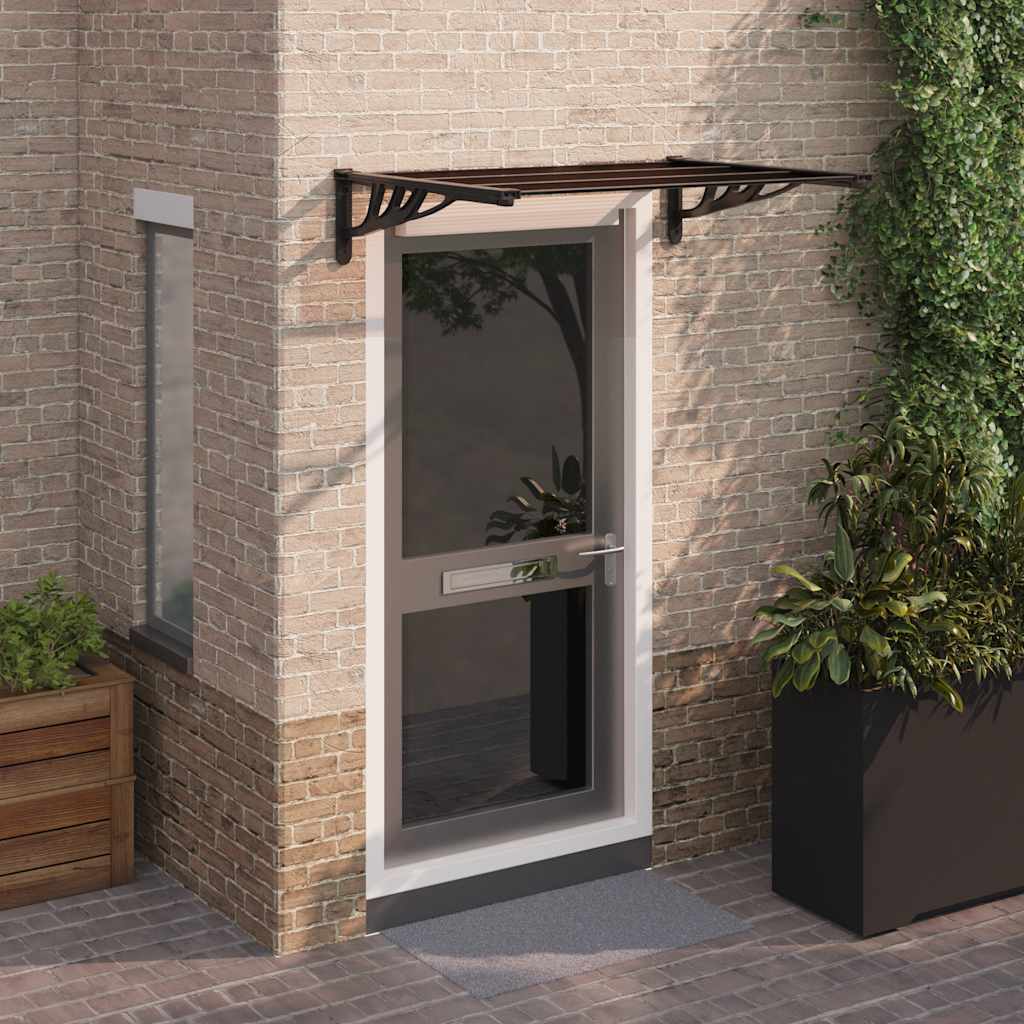 Canopy for a door, black, 122x90cm, polycarbonate
