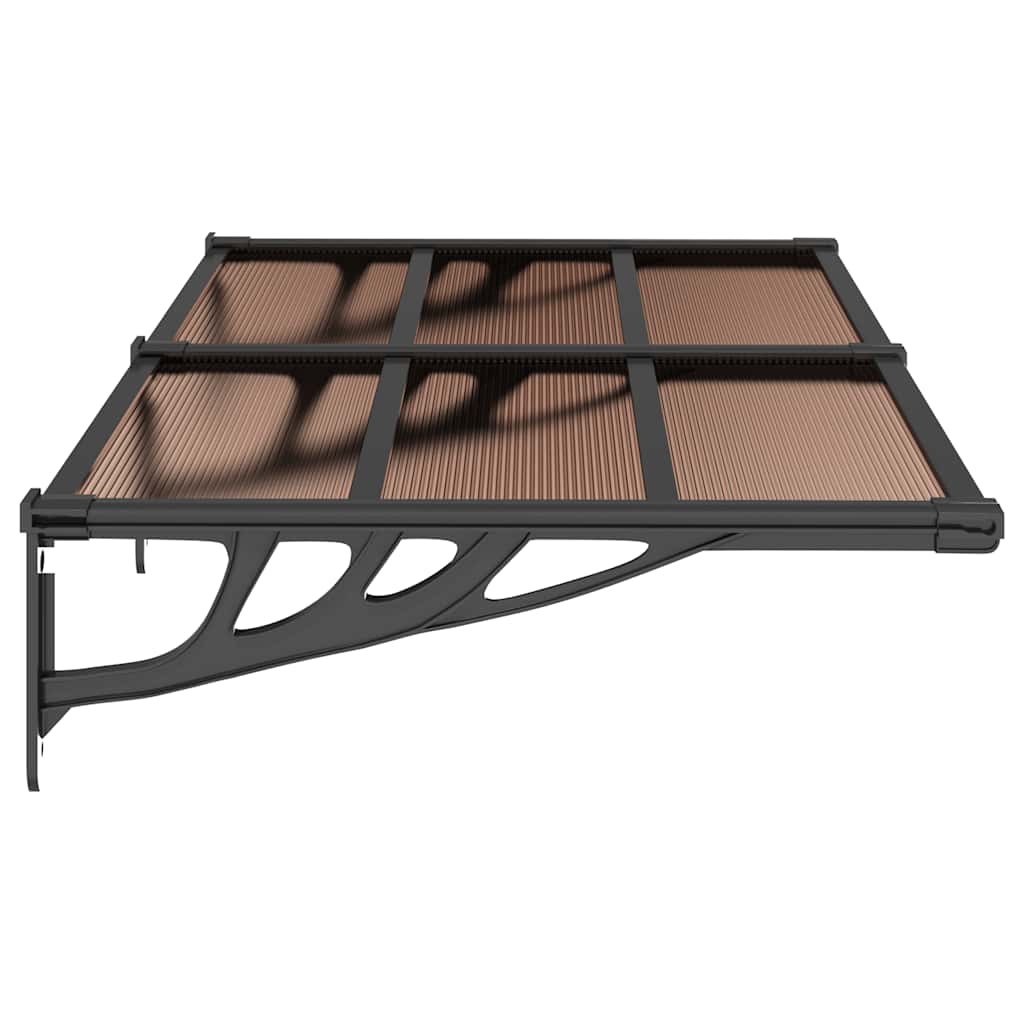 Door canopy, black, 152.5x90cm, polycarbonate