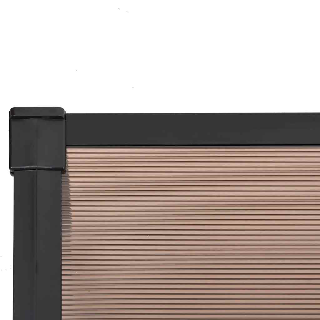 Door canopy, black, 152.5x90cm, polycarbonate