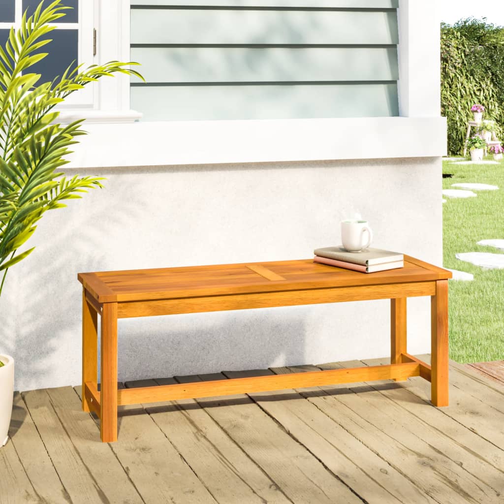 Garden bench, 110x35x45cm, solid acacia wood