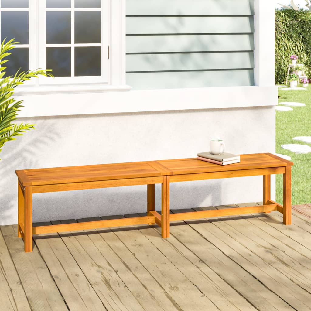 Garden bench, 180x35x45cm, solid acacia wood