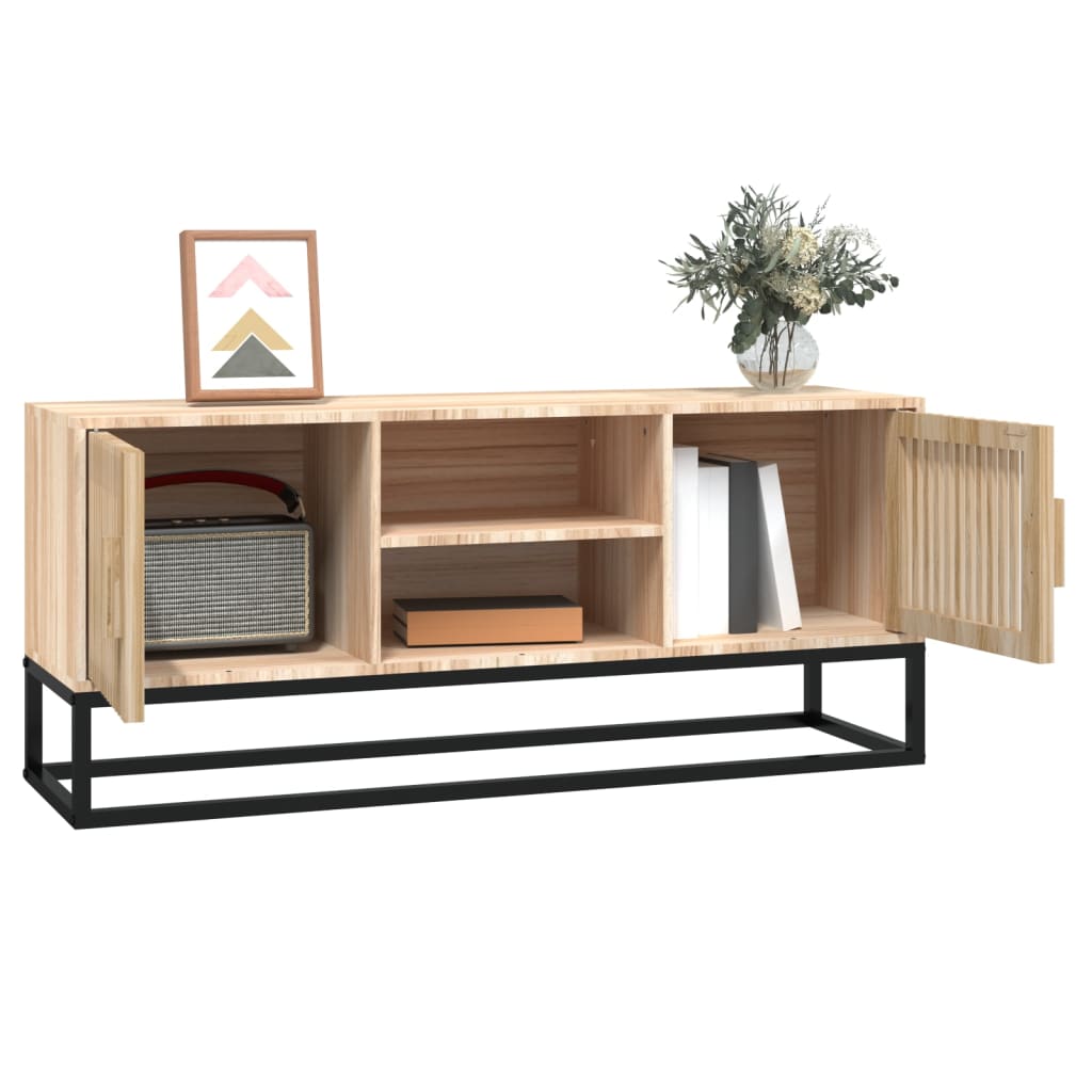 TV cabinet, 105x30x45cm, treated wood/iron
