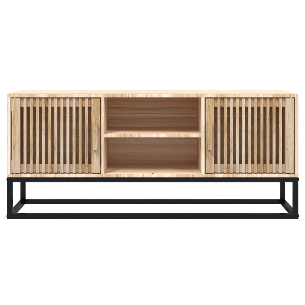 TV cabinet, 105x30x45cm, treated wood/iron