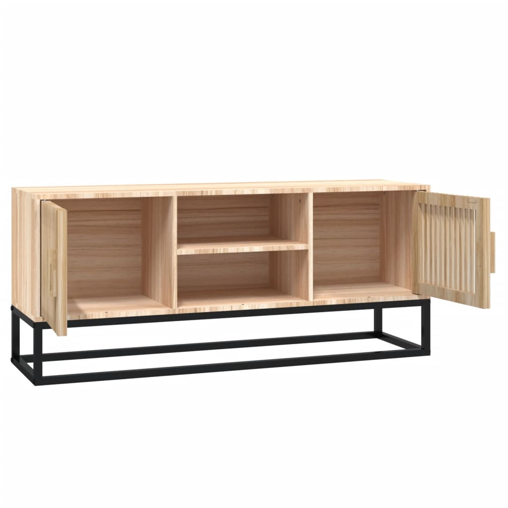 TV cabinet, 105x30x45cm, treated wood/iron