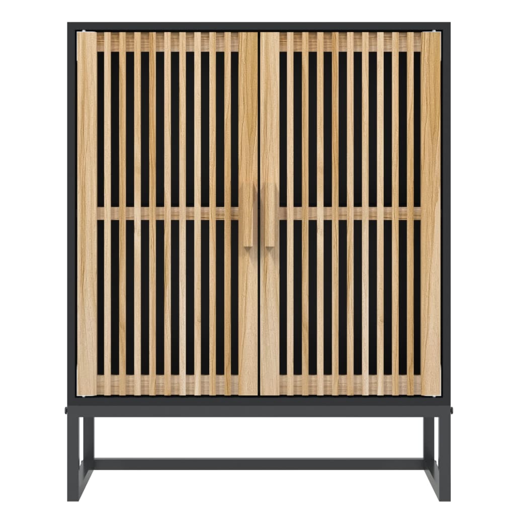 Sideboard, black, 60x30x75cm, engineered wood