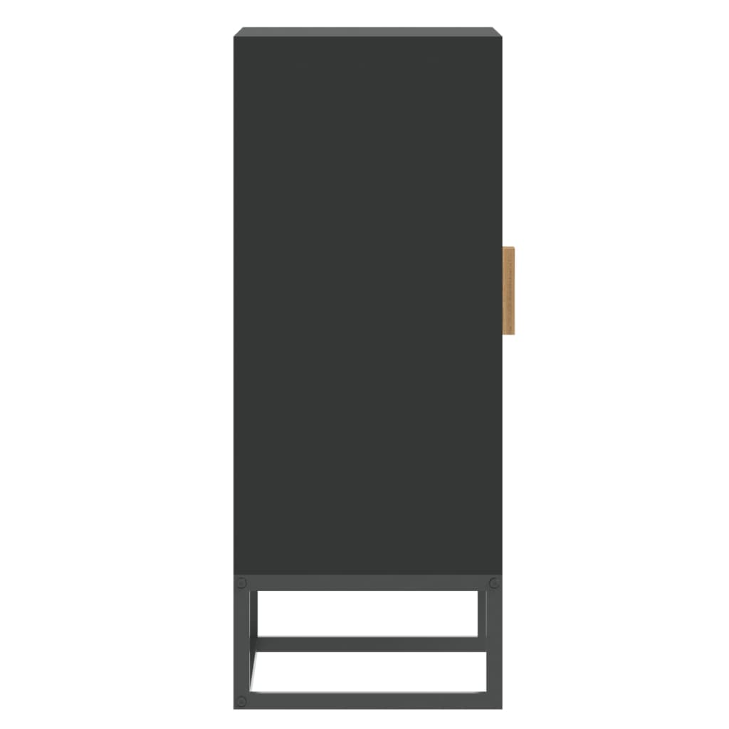Sideboard, black, 60x30x75cm, engineered wood