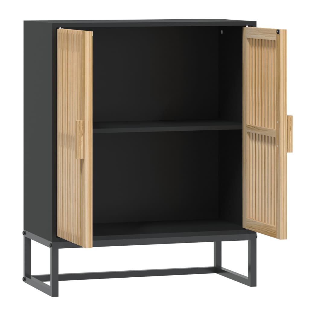 Sideboard, black, 60x30x75cm, engineered wood