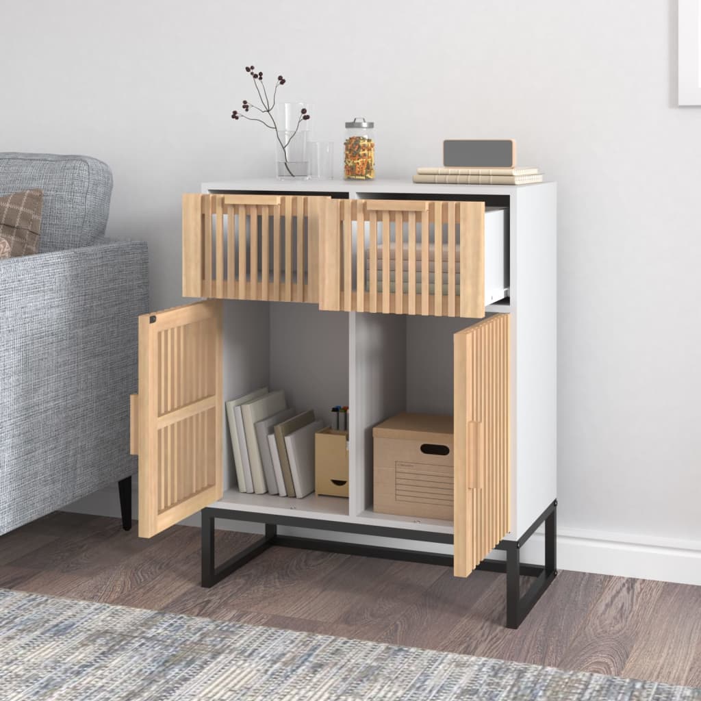 Side cabinet, white, 60x30x75cm, engineered wood