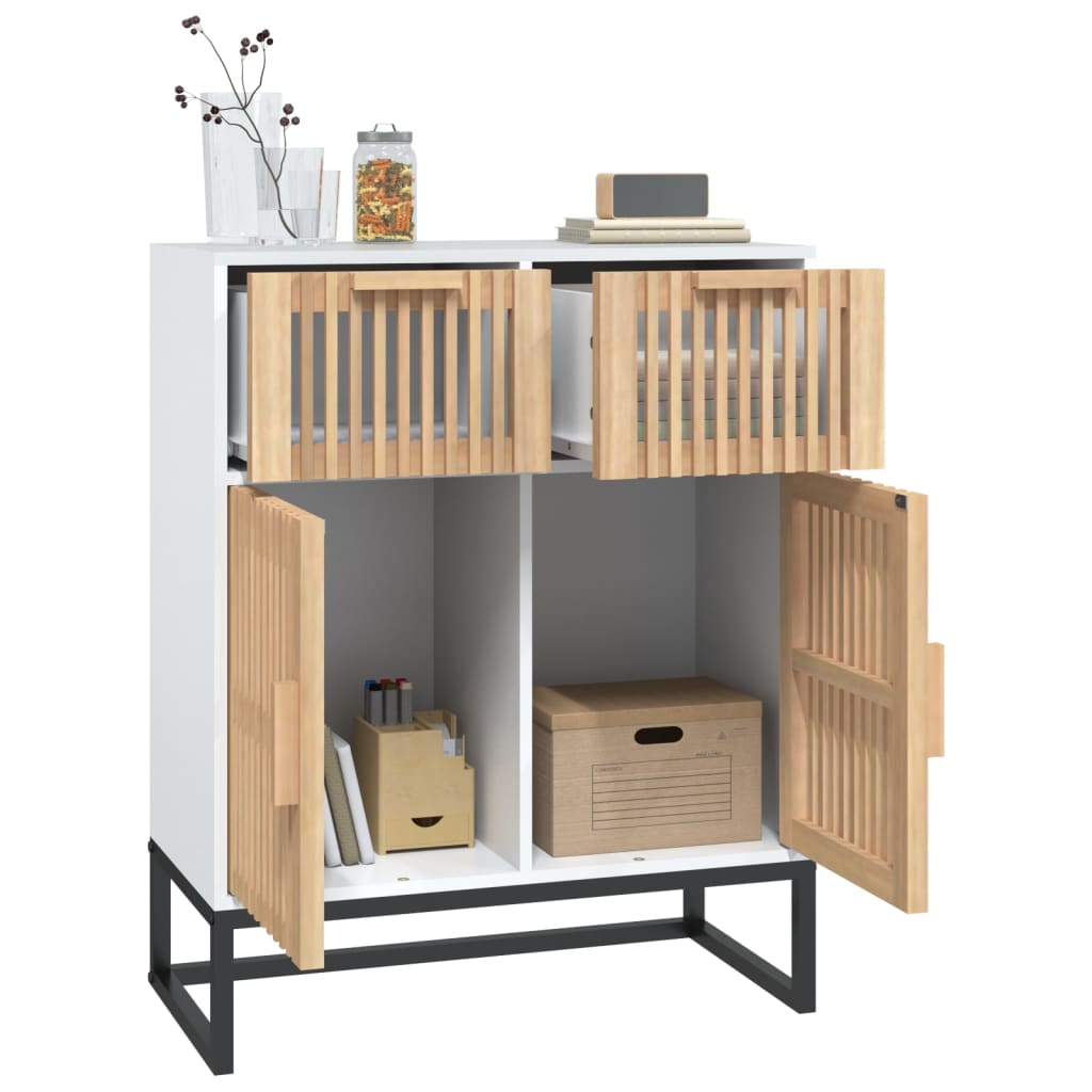 Side cabinet, white, 60x30x75cm, engineered wood