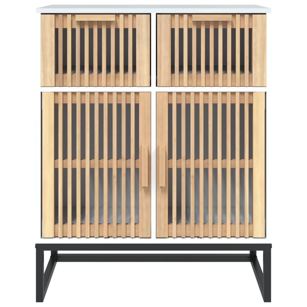 Side cabinet, white, 60x30x75cm, engineered wood
