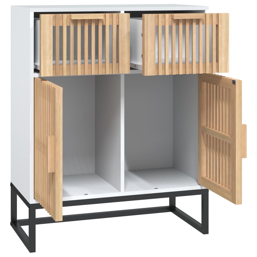 Side cabinet, white, 60x30x75cm, engineered wood