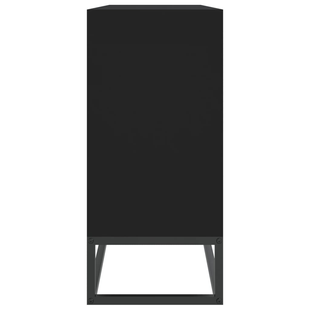 Sideboard, black, 105x30x65cm, engineered wood