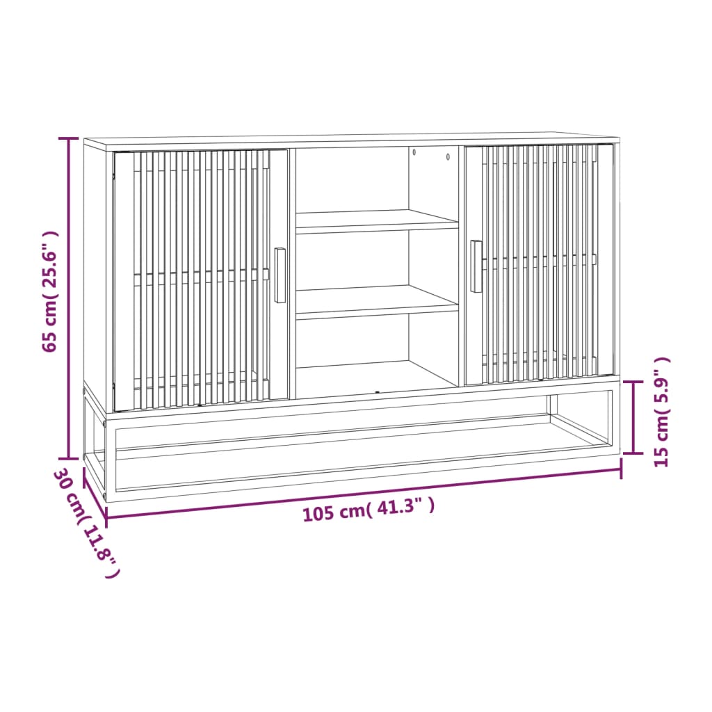 Sideboard, 105x30x65cm, engineered wood