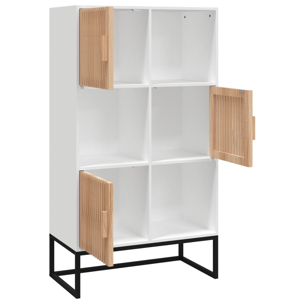 Kumode, baltā krāsā, 70x35x125cm, apstrādāta koksne