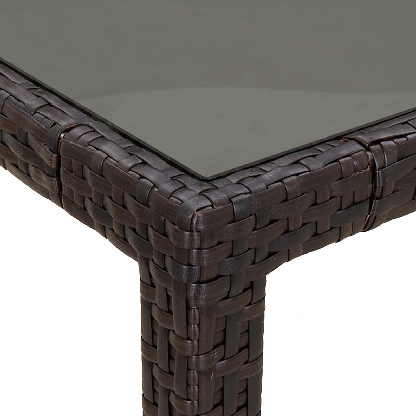 Sodo valgymo stalas Ruda 90 x 90 x 75 cm Poli ratanas