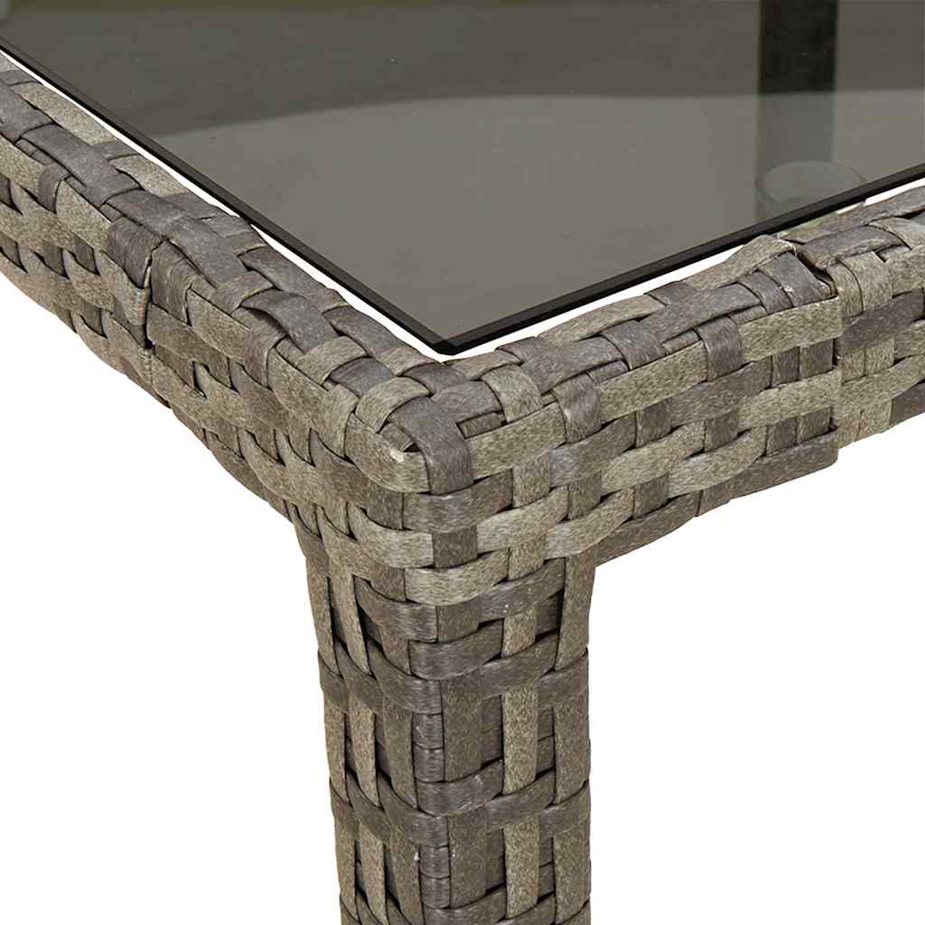 Sodo valgymo stalas Pilka 90 x 90 x 75 cm Poli ratanas