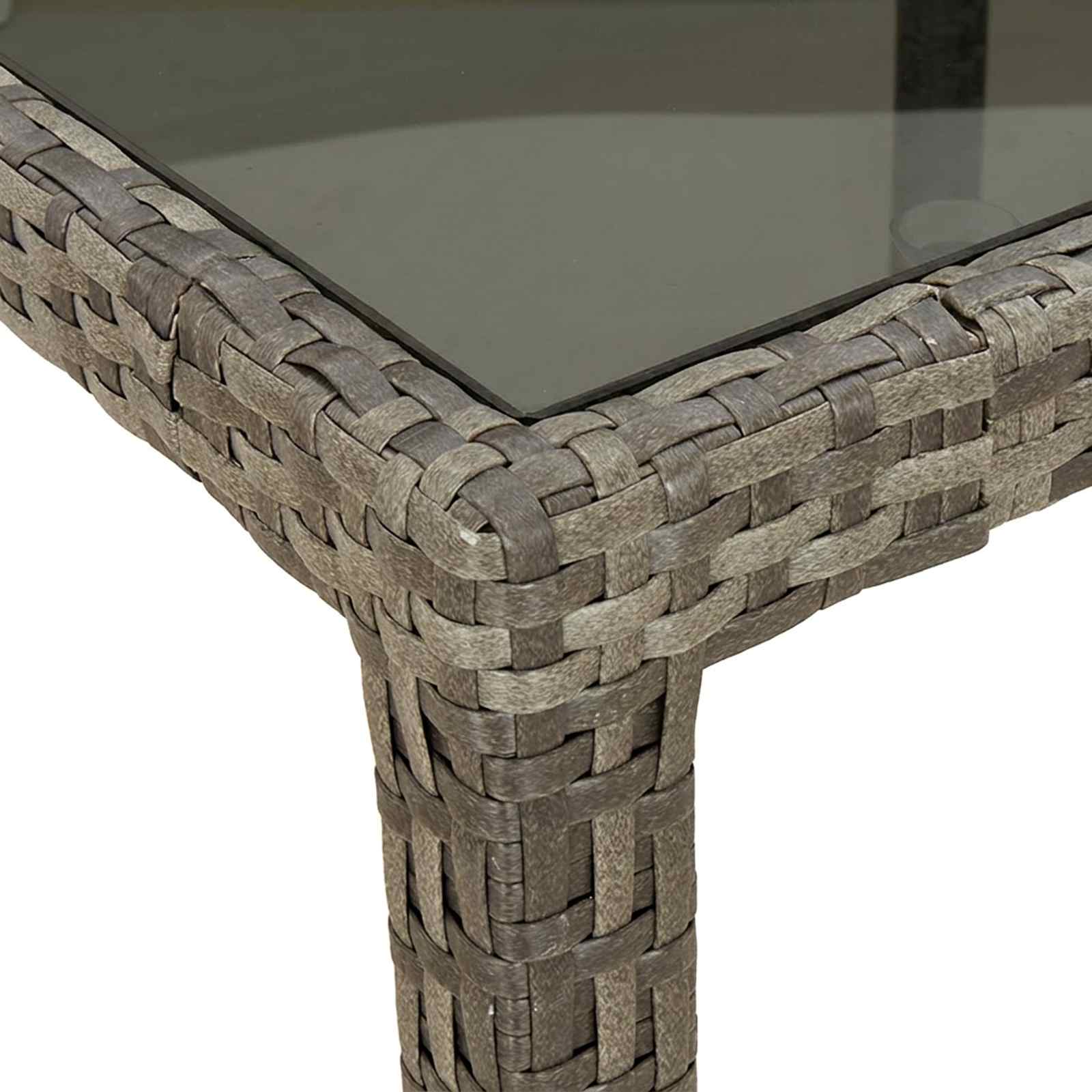 Dārza pusdienu galds Pelēks 90 x 90 x 75 cm Poliratāns