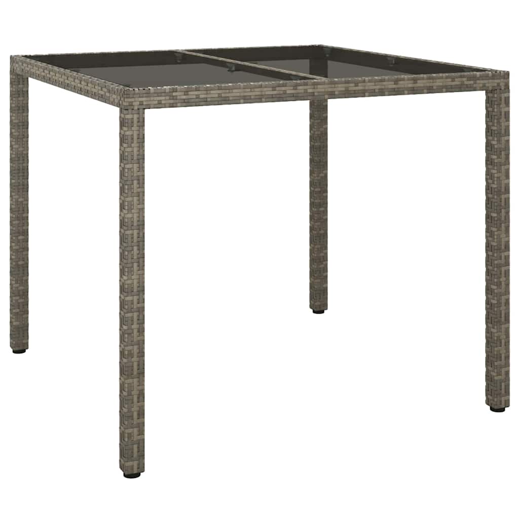 Sodo valgymo stalas Pilka 90 x 90 x 75 cm Poli ratanas
