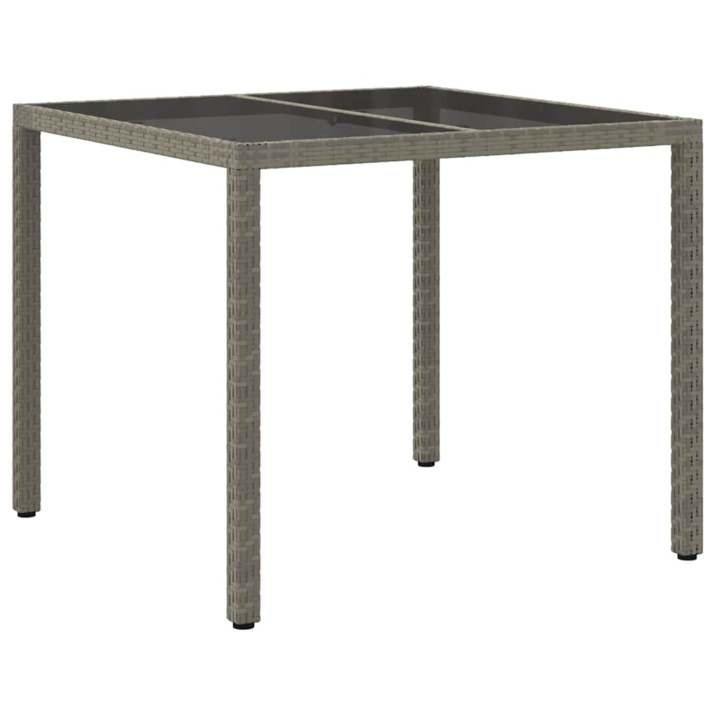Sodo valgymo stalas Pilka 90 x 90 x 75 cm Poli ratanas