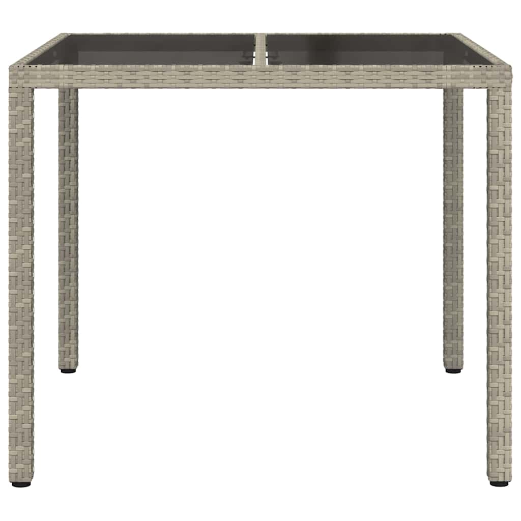 Sodo valgymo stalas Pilka 90 x 90 x 75 cm Poli ratanas
