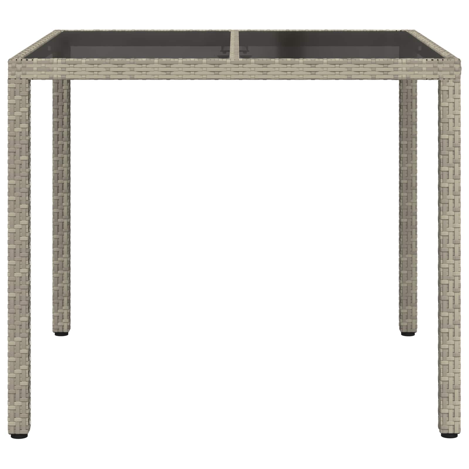 Dārza pusdienu galds Pelēks 90 x 90 x 75 cm Poliratāns