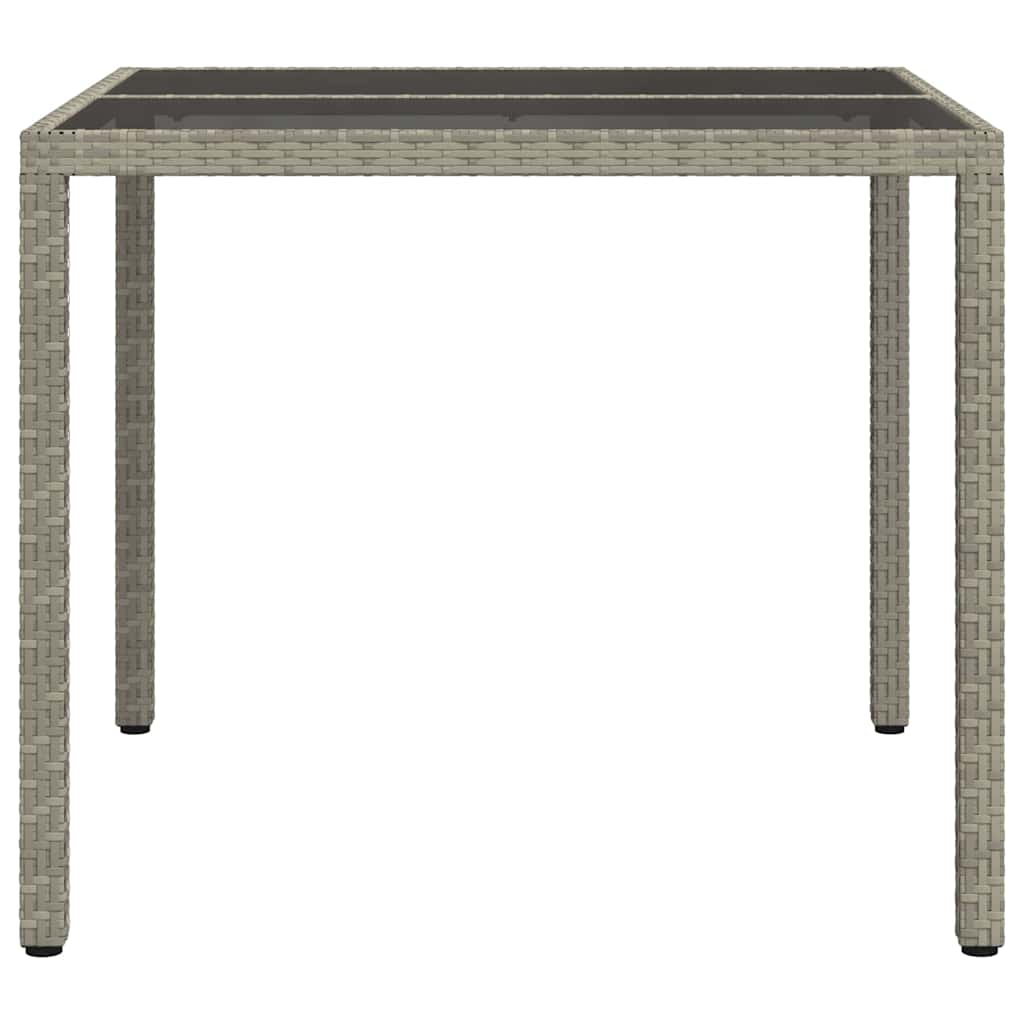 Sodo valgymo stalas Pilka 90 x 90 x 75 cm Poli ratanas