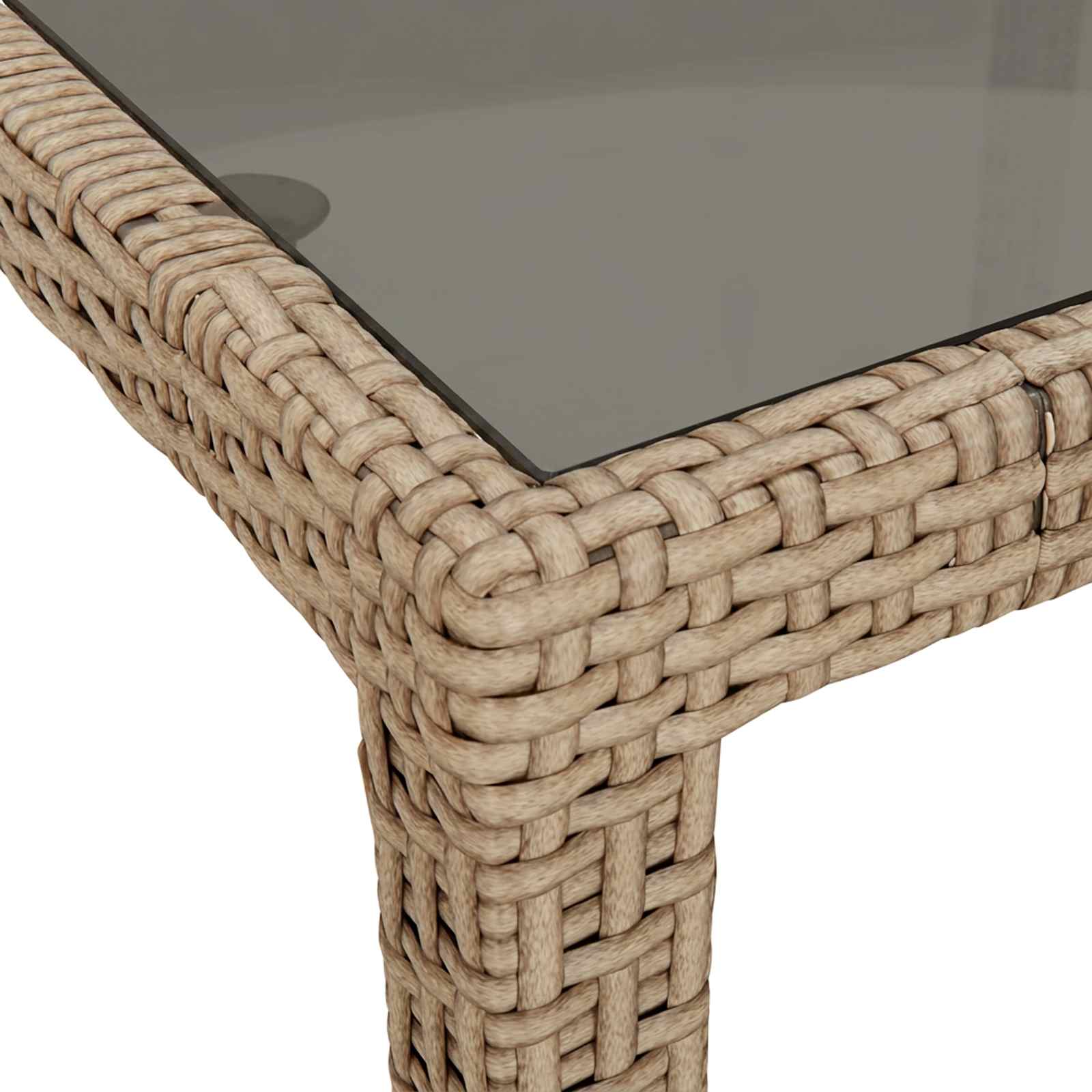 Sodo valgymo stalas Smėlio 90 x 90 x 75 cm Poli ratanas