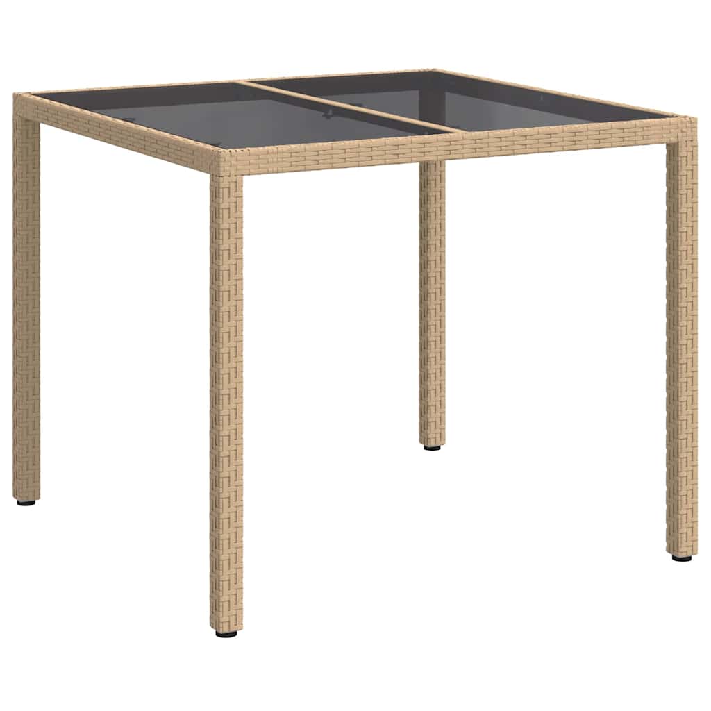Sodo valgymo stalas Smėlio 90 x 90 x 75 cm Poli ratanas