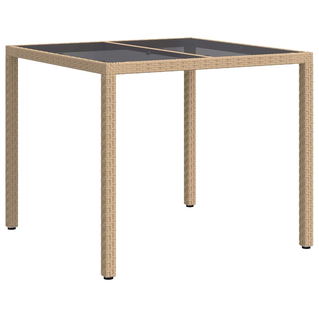 Sodo valgymo stalas Smėlio 90 x 90 x 75 cm Poli ratanas