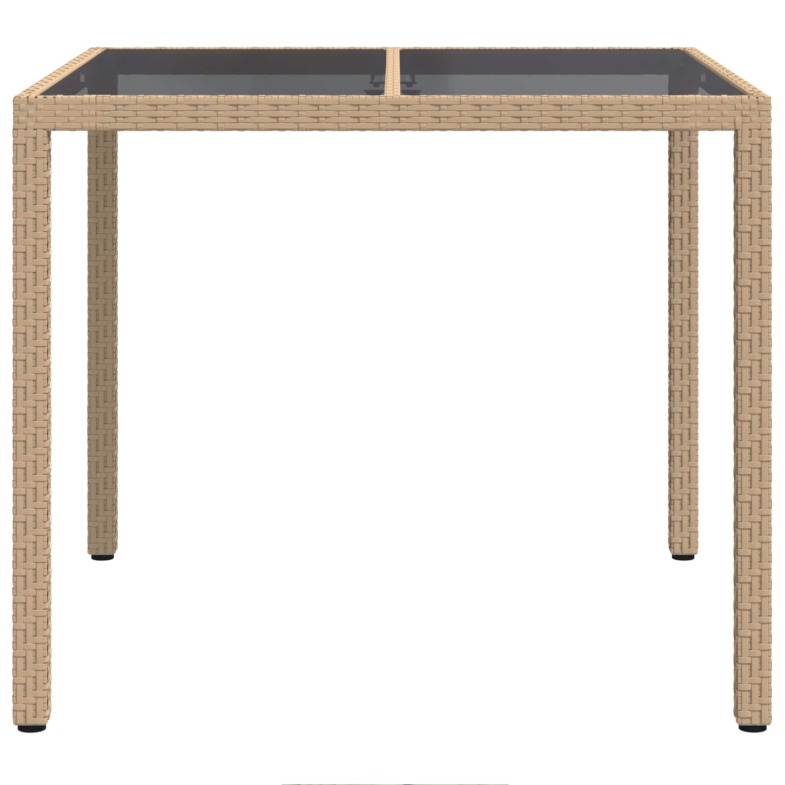 Sodo valgymo stalas Smėlio 90 x 90 x 75 cm Poli ratanas