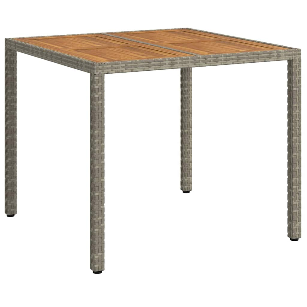 Sodo stalas Pilka 90 x 90 x 75 cm poliratanas