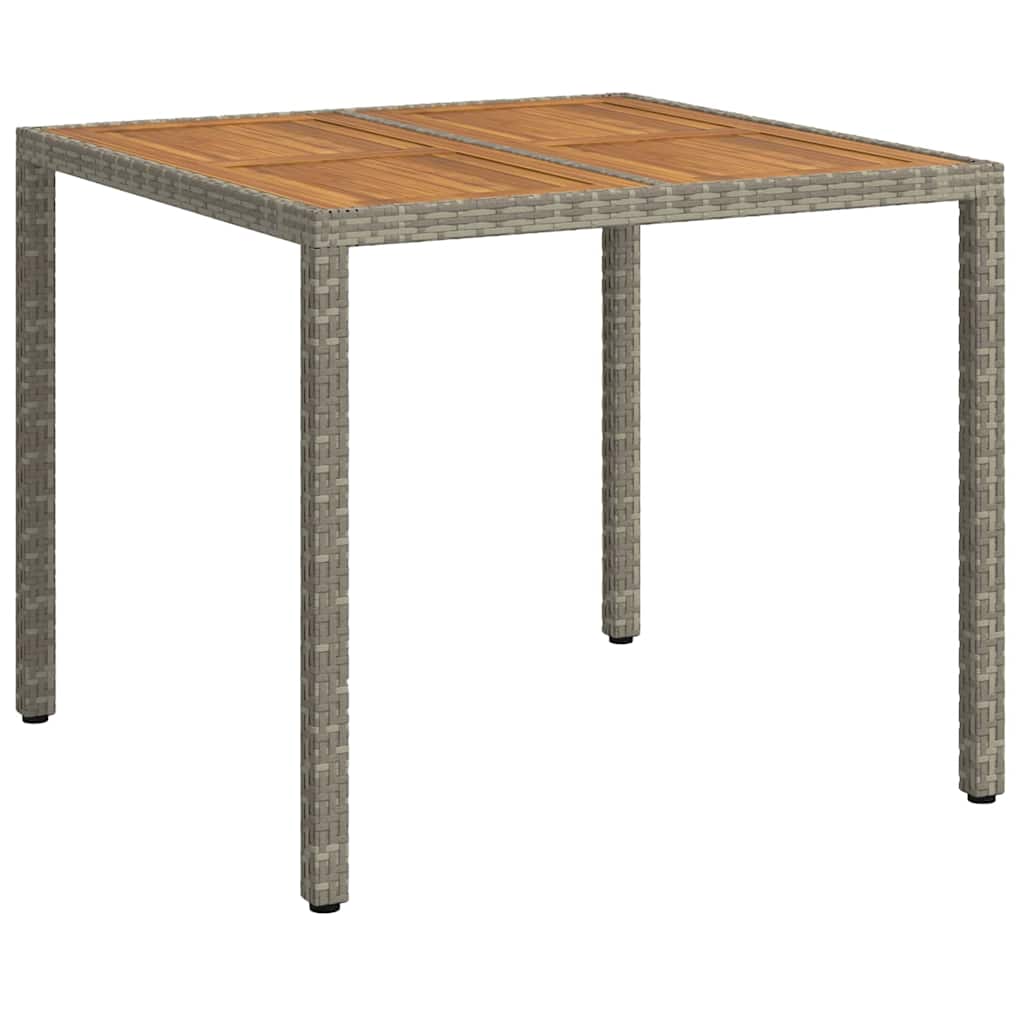 Sodo stalas Pilka 90 x 90 x 75 cm poliratanas
