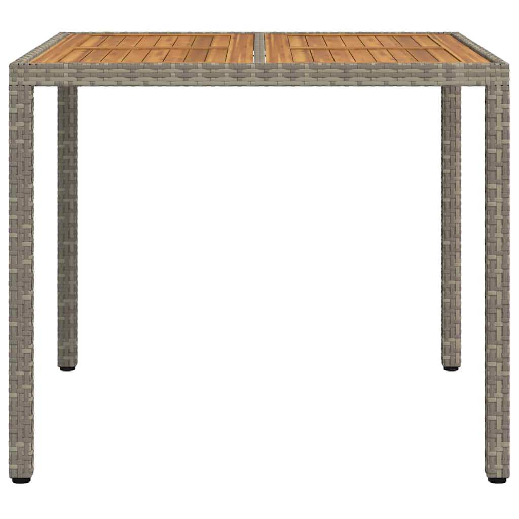 Sodo stalas Pilka 90 x 90 x 75 cm poliratanas