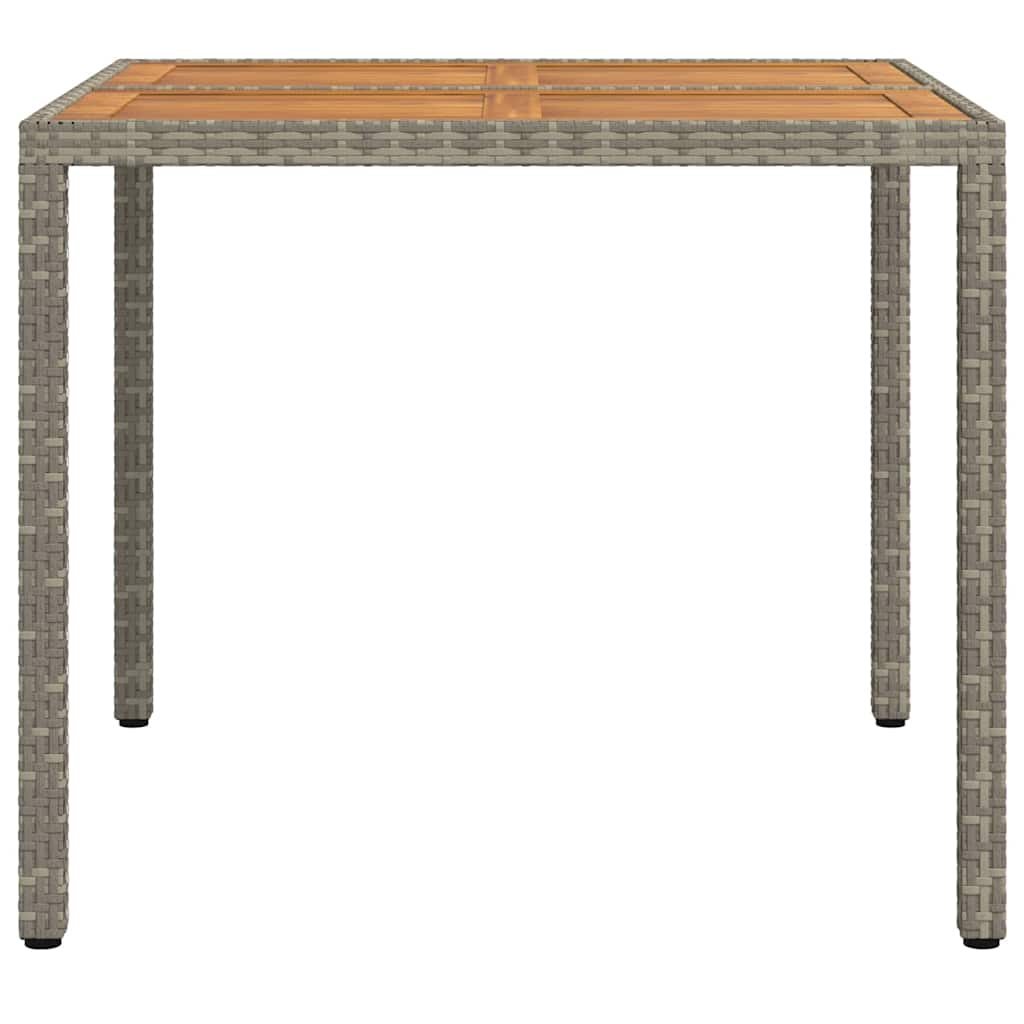 Sodo stalas Pilka 90 x 90 x 75 cm poliratanas