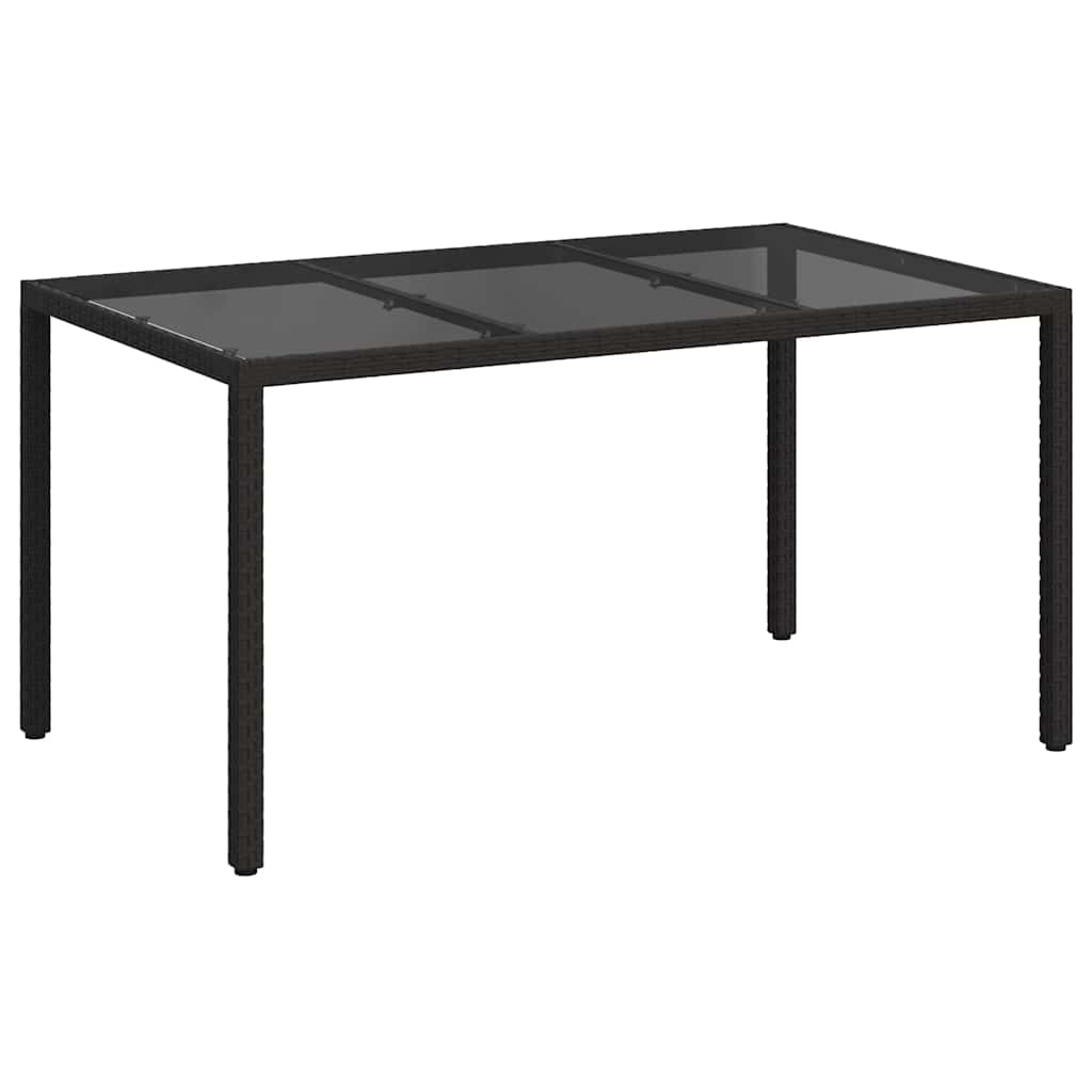 Sodo valgymo stalas Juoda 150 x 90 x 75 cm Poli ratanas