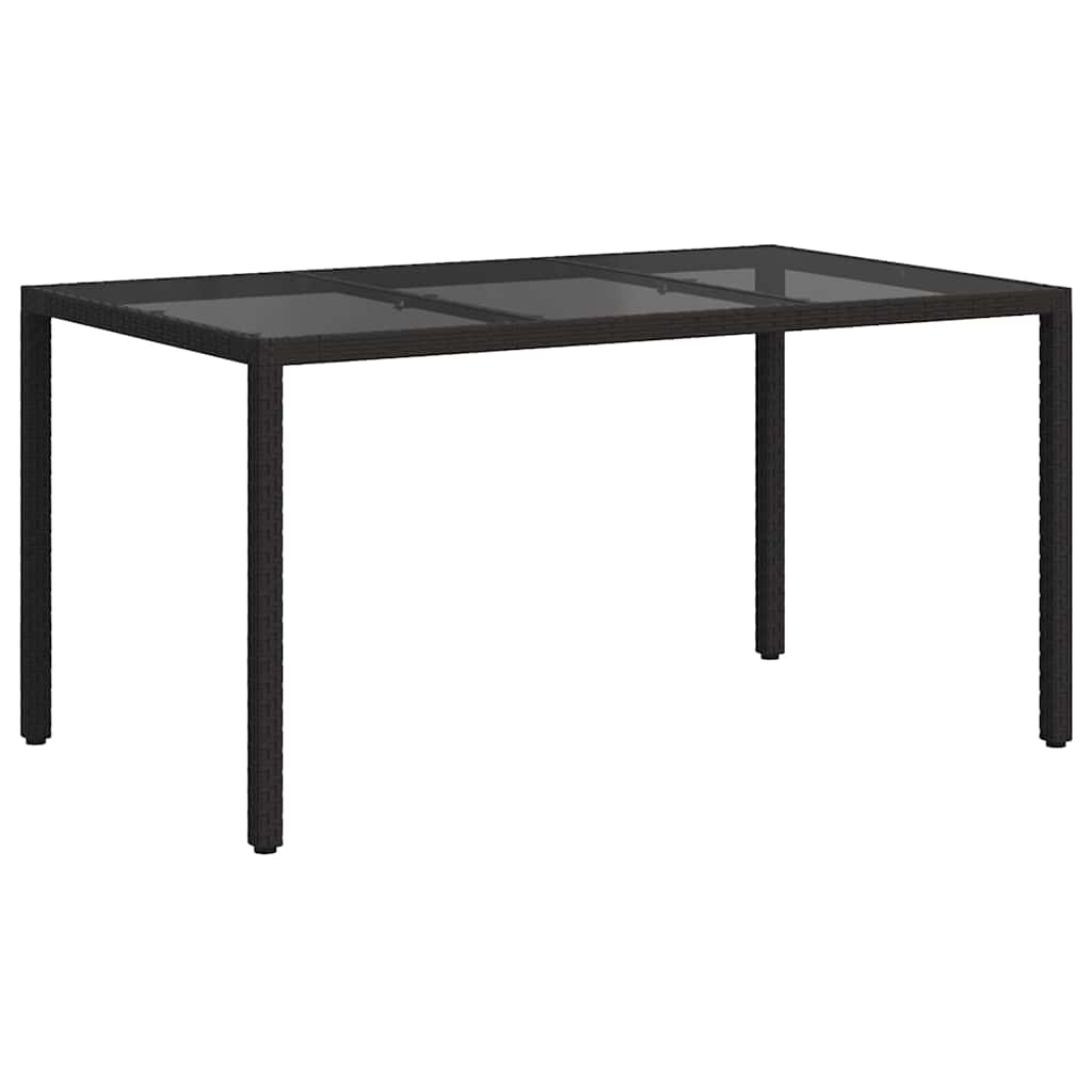 Sodo valgymo stalas Juoda 150 x 90 x 75 cm Poli ratanas