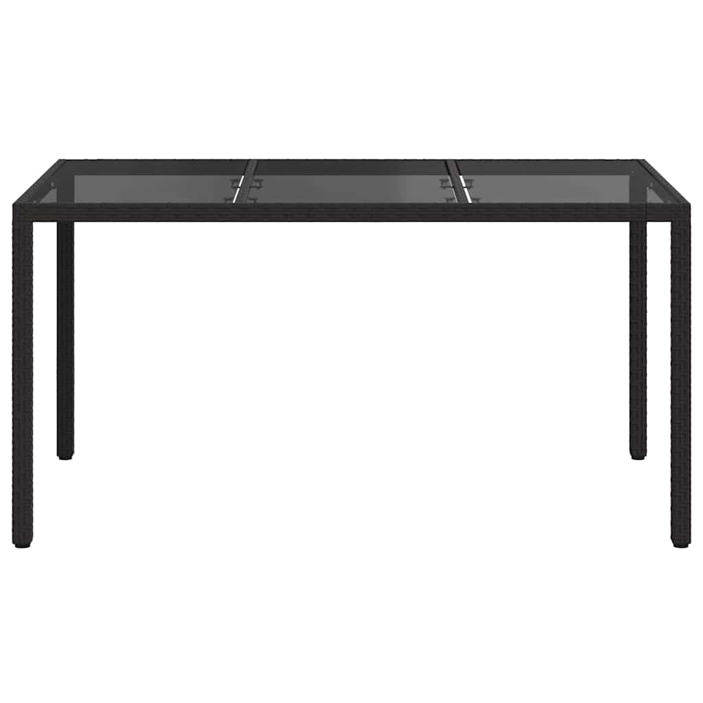 Sodo valgymo stalas Juoda 150 x 90 x 75 cm Poli ratanas