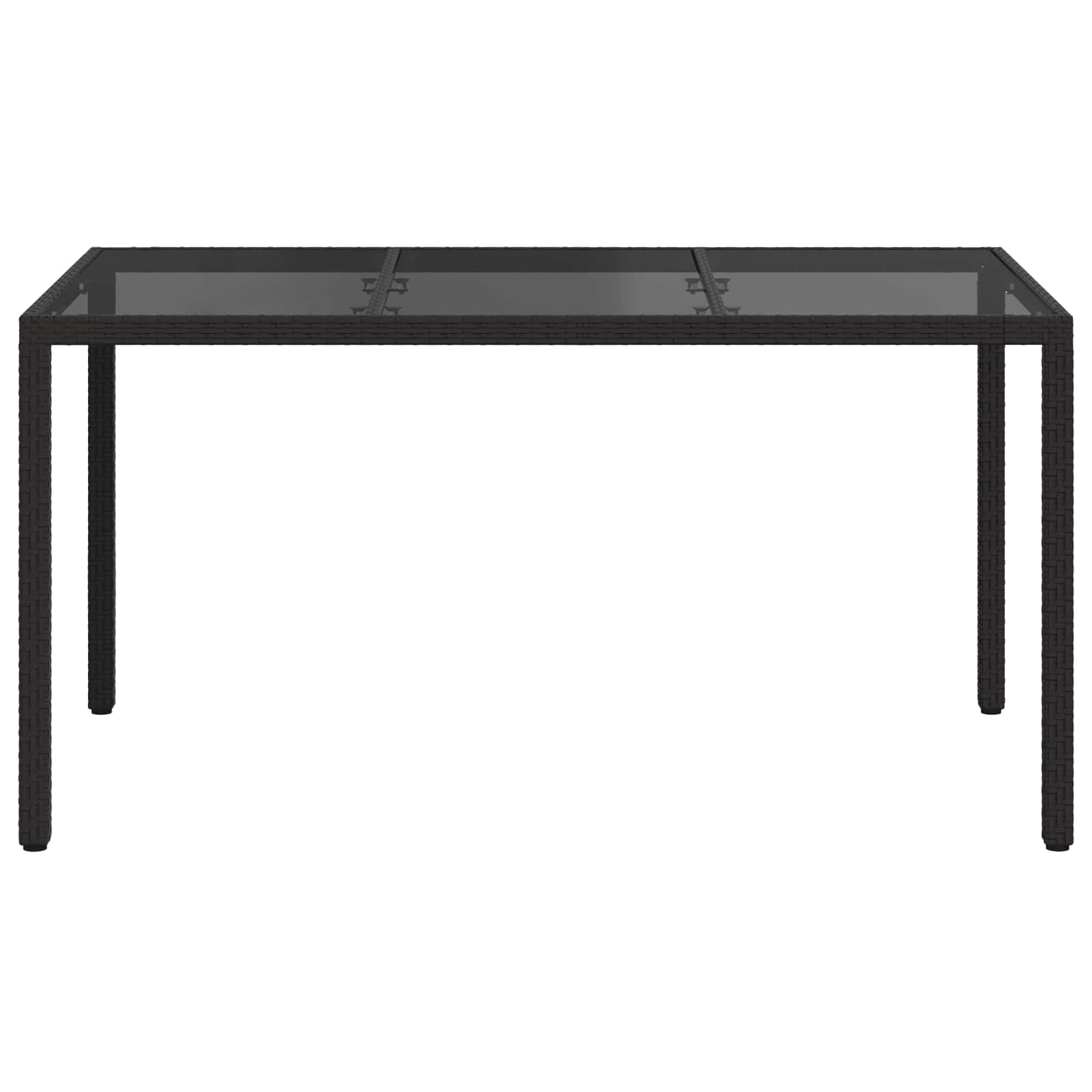 Sodo valgymo stalas Juoda 150 x 90 x 75 cm Poli ratanas