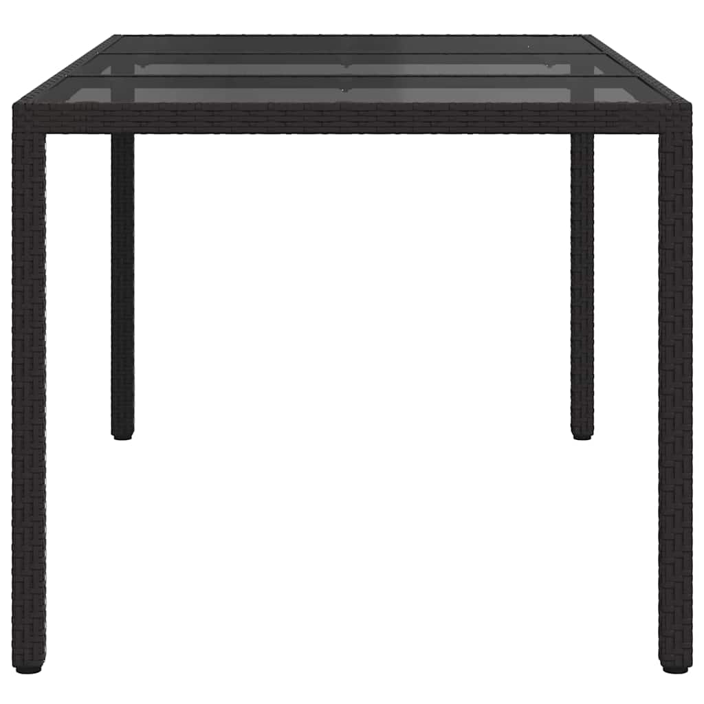 Sodo valgymo stalas Juoda 150 x 90 x 75 cm Poli ratanas